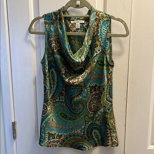 Banana Republic Green and Blue Sleeveless Tank Top